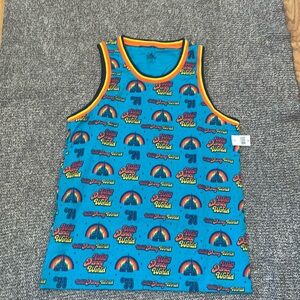 Disney Teal Tank Top with Rainbow Walt Disney World Print